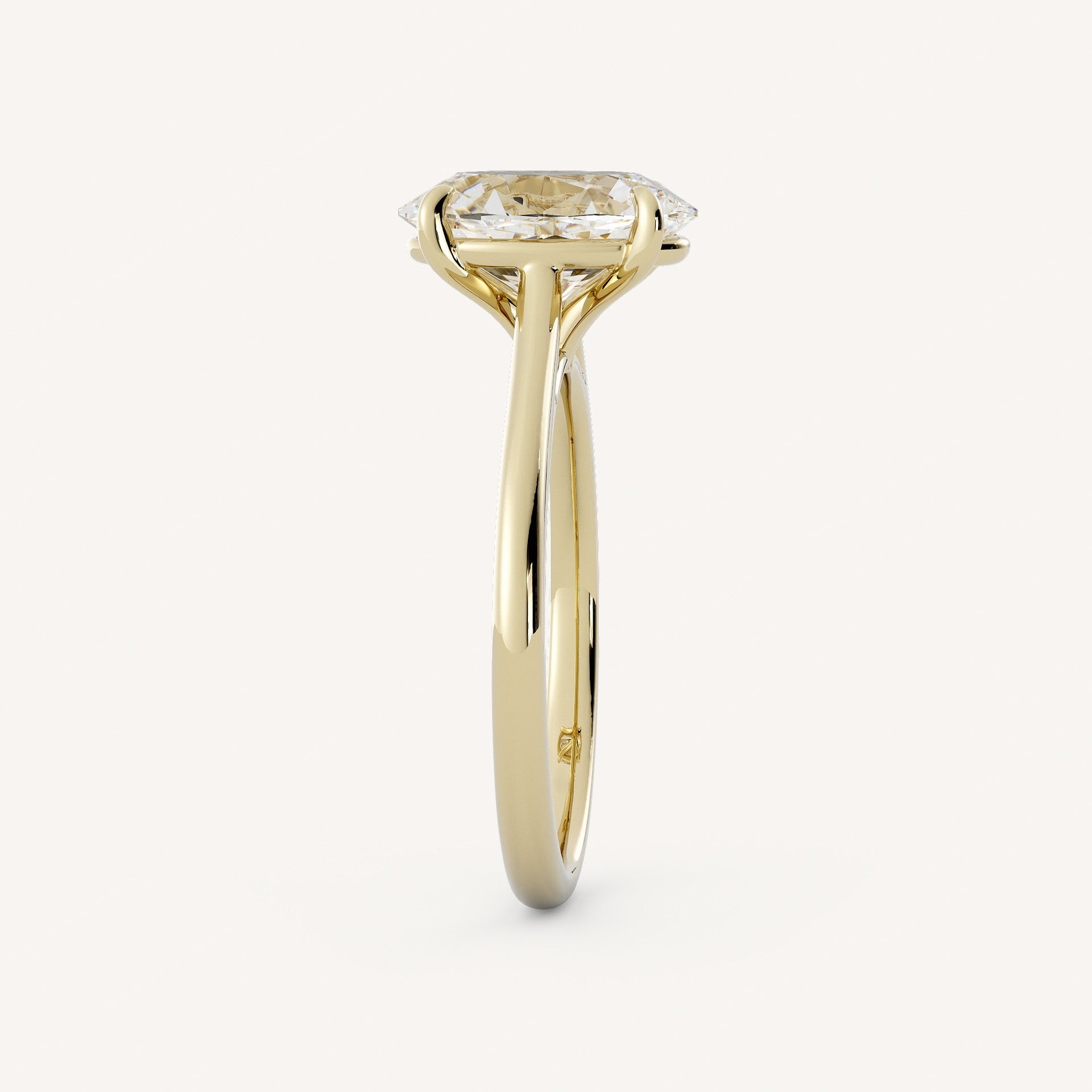 1 CT - 3 CT Elongated Oval Cut Lab grown Diamond Solitaire Engagement Ring