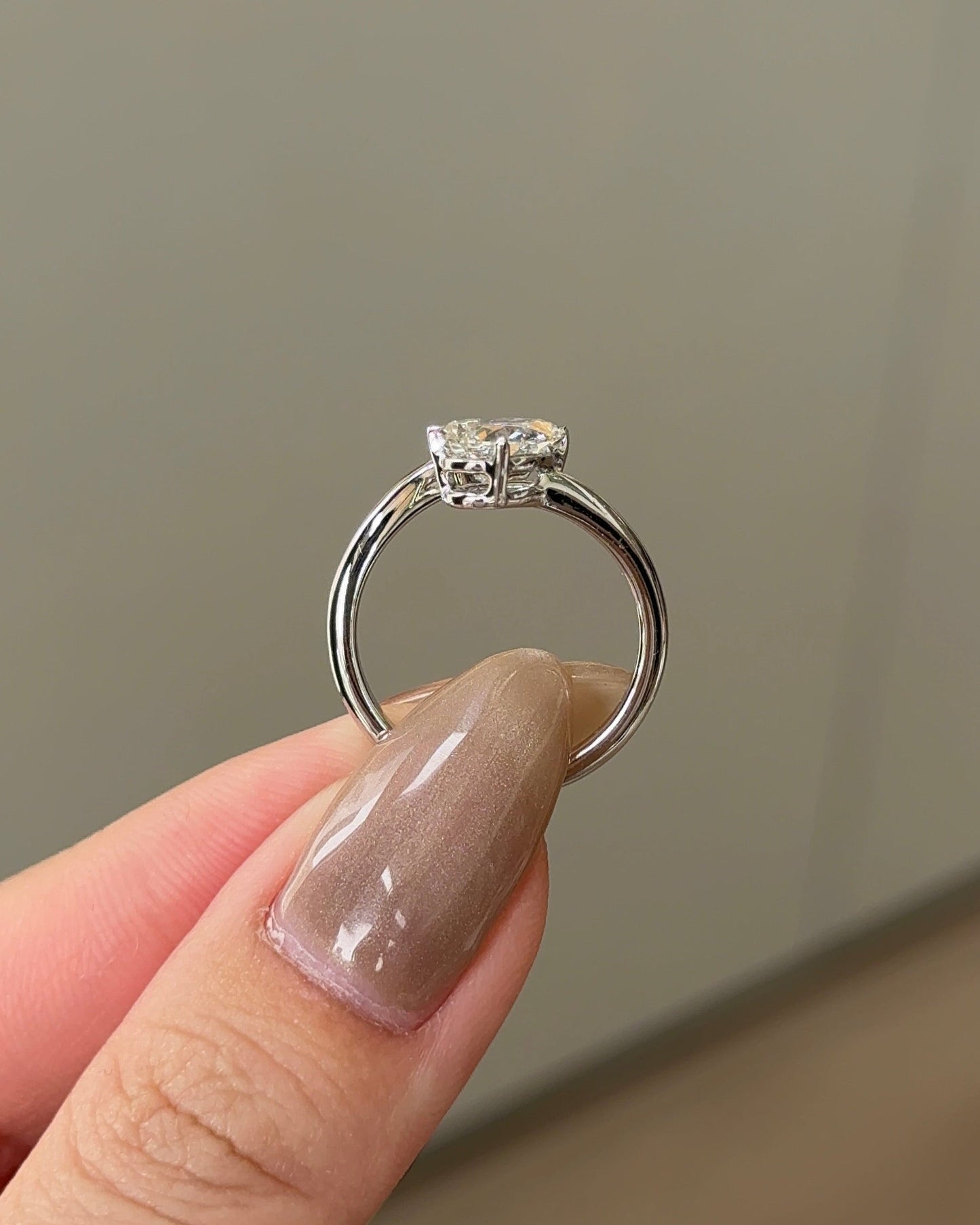 1.02 TCW Pear CVD Diamond Open Cuff Wedding Band