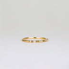 0.1 TCW Round & Marquise CVD Diamond Dainty Wedding Band