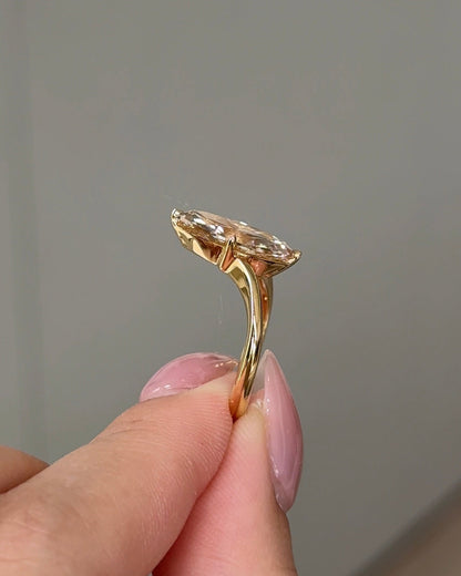 2.79 CT Marquise Cut Lab grown Diamond Solitaire Engagement Ring