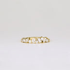 0.57 TCW Multi Shape CVD Diamond Cluster Pave Wedding Band