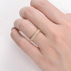 0.19 TCW Round Moissanite Vintage Inspired Style Wedding Band