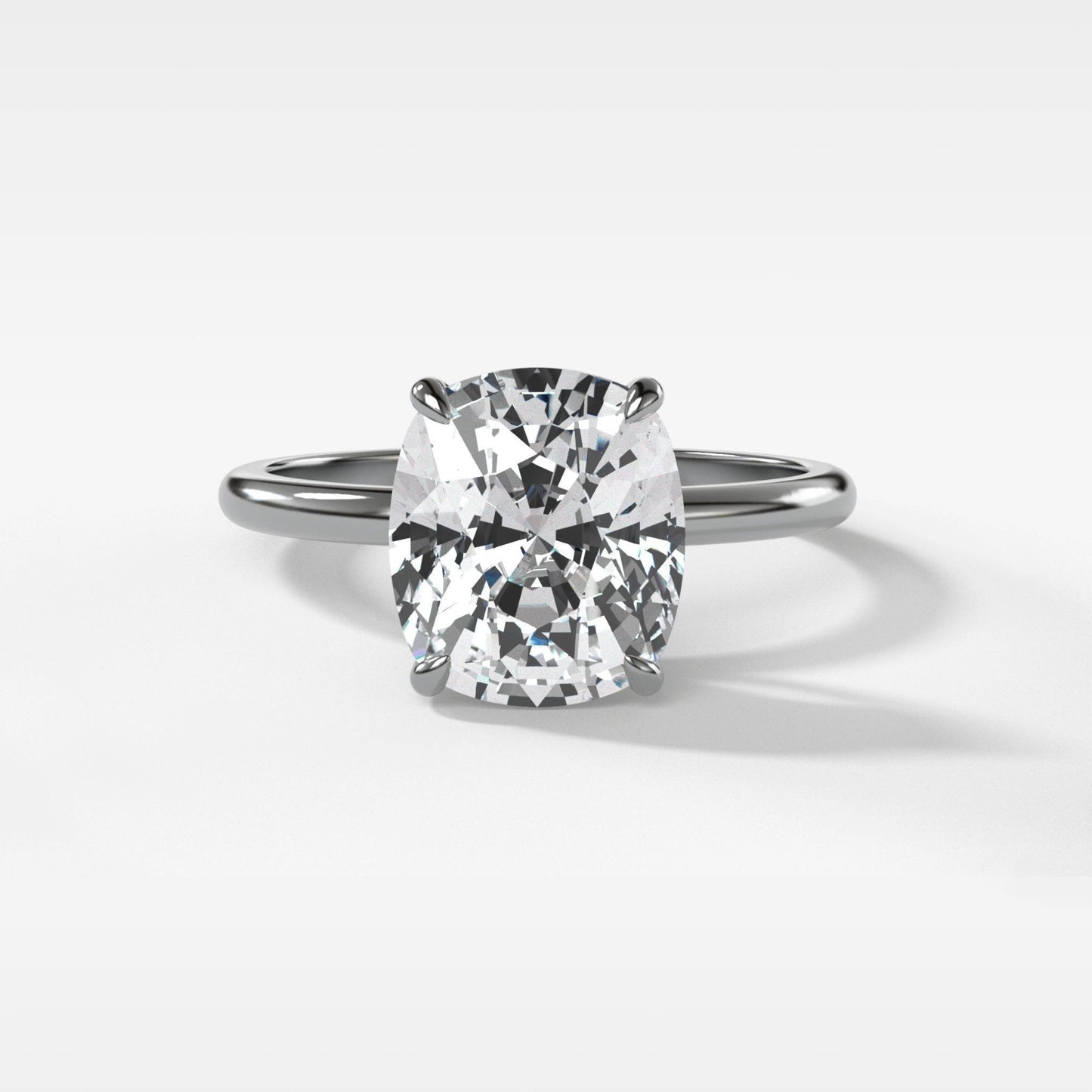 2 CT - 4 CT Elongated Cushion Cut Lab grown Diamond Solitaire Engagement Ring