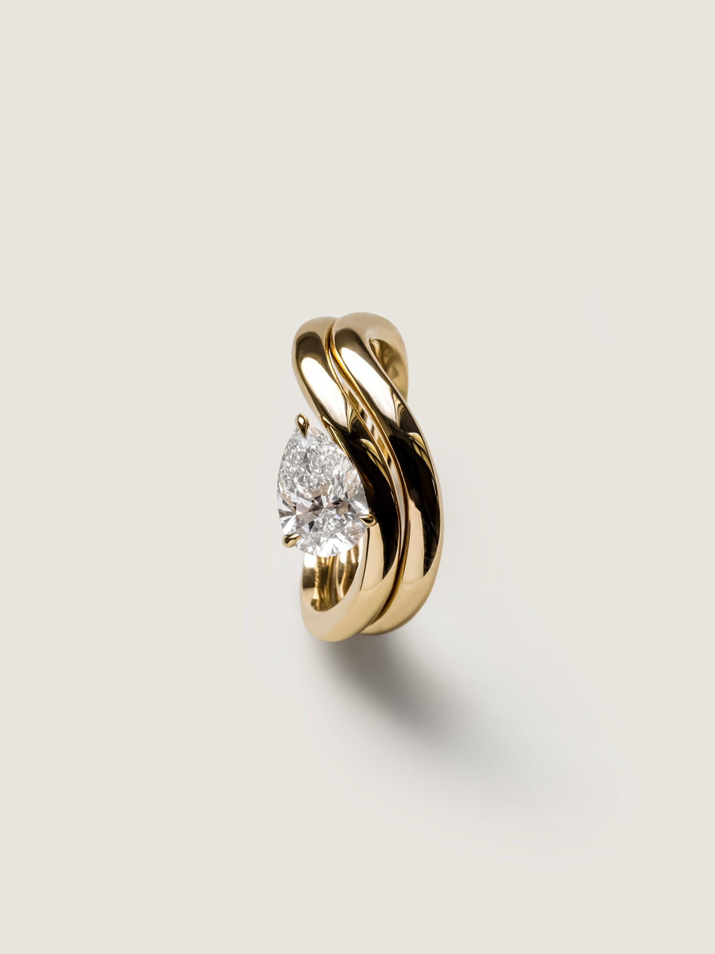 1 CT - 3 CT Pear Cut Lab grown Diamond Solitaire Engagement Ring
