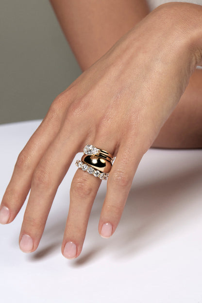 2 CT Pear Cut Lab grown Diamond Half Pave Engagement Ring