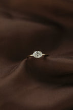 0.75 CT - 1.5 CT East-West Oval Cut Lab grown Diamond Solitaire Engagement Ring