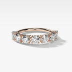 1.4 TCW Round CVD Diamond Claw Pave Wedding Band