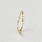 0.17 TCW Marquise & Round Moissanite Full Eternity Wedding Band
