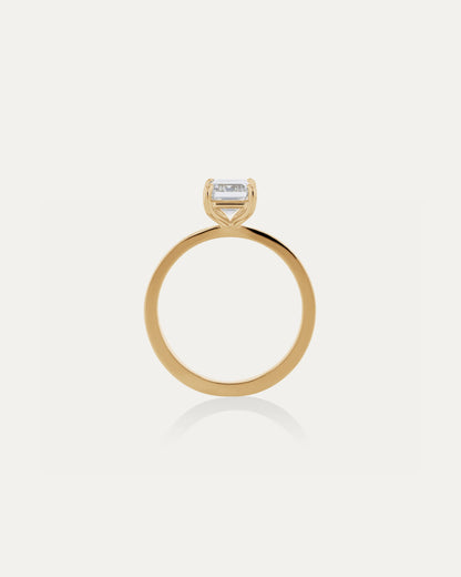 1.5 CT - 3.5 CT Emerald Cut Lab grown Diamond Solitaire Engagement Ring