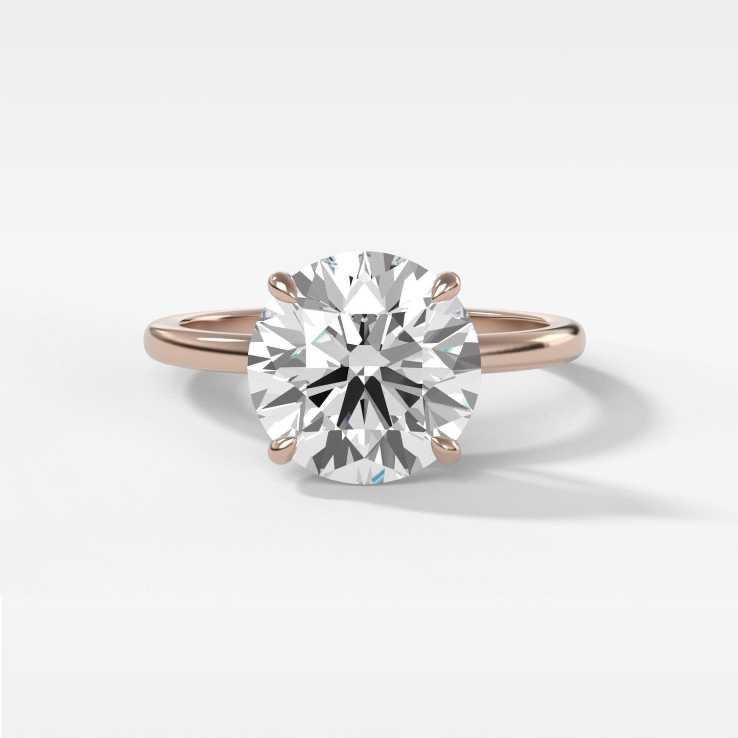 2 CT - 4 CT Round Cut Lab grown Diamond Solitaire Engagement Ring