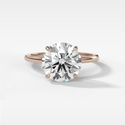 2 CT - 4 CT Round Cut Lab grown Diamond Solitaire Engagement Ring