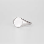 Signet Round Wedding Band For Men