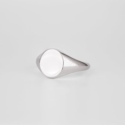 Signet Round Wedding Band For Men