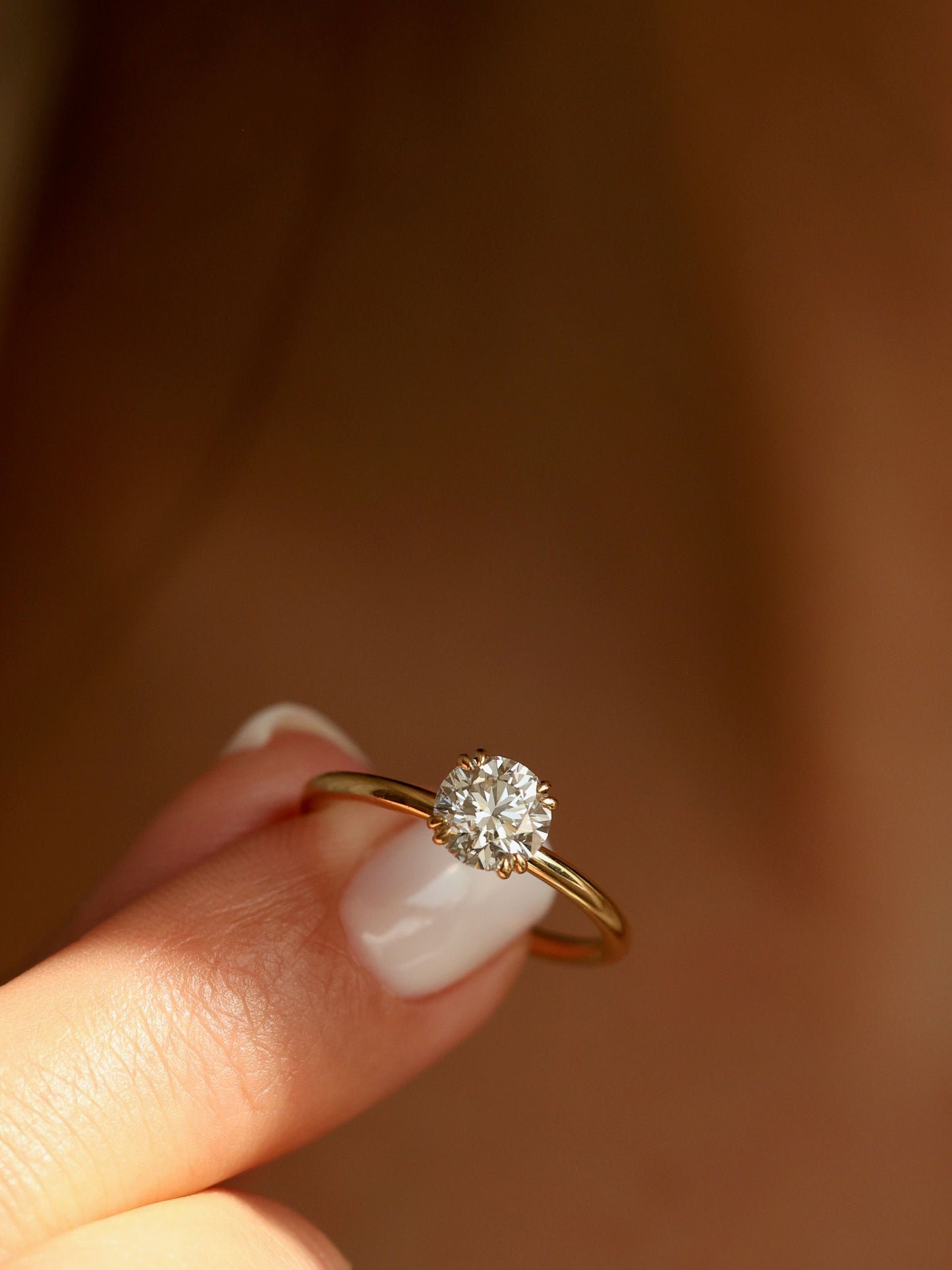 1 CT - 3 CT Round Cut Lab grown Diamond Solitaire & Double-Prong Engagement Ring