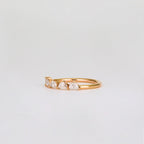 0.37 TCW Half Moon CVD Diamond Shared Prong Pave Wedding Band