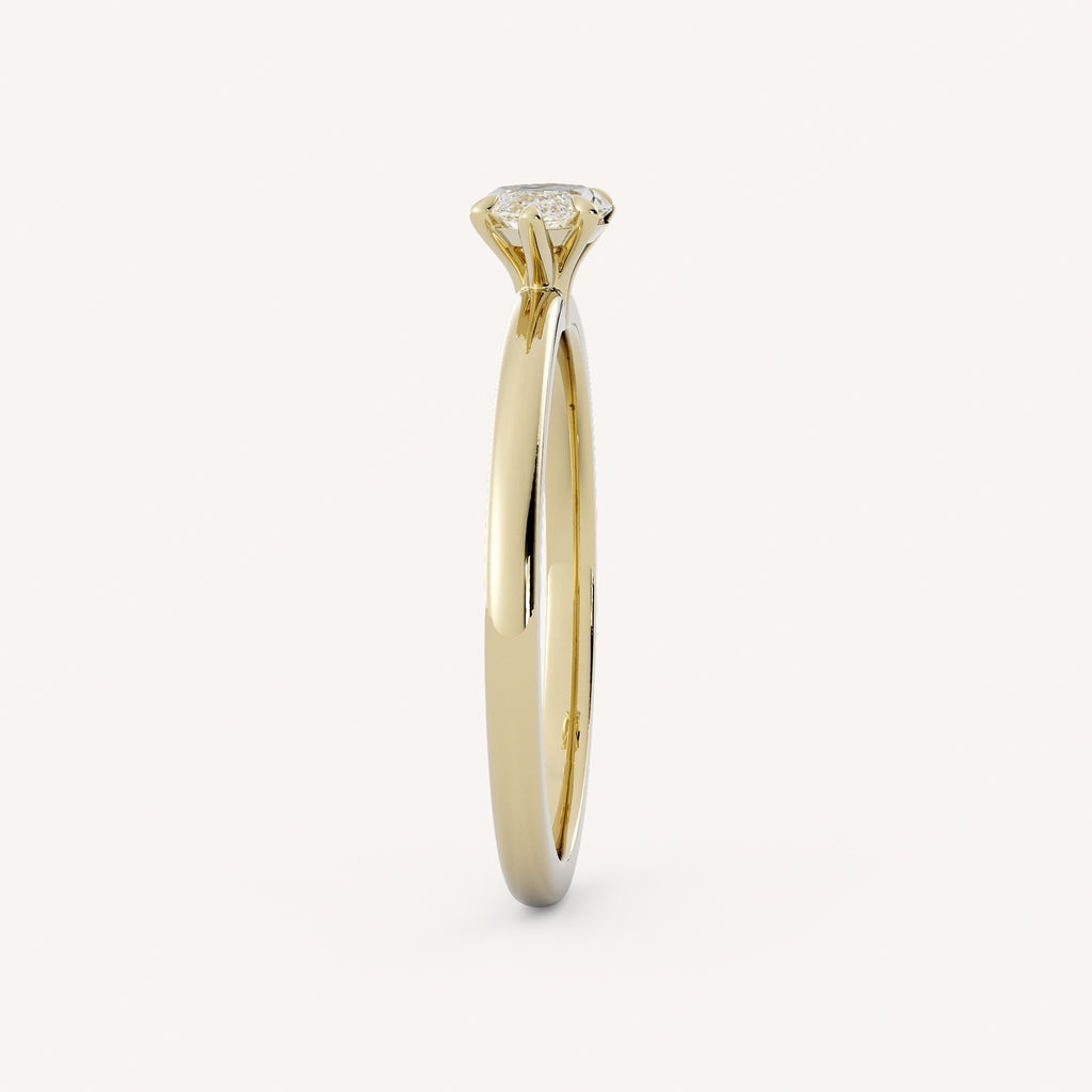 0.75 CT - 1.5 CT East-West Marquise Cut Lab grown Diamond Solitaire Engagement Ring