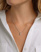 0.21 CT Heart Cut Moissanite Diamond Solitaire Pendant Necklace