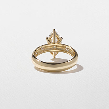 2.09 CT - 3.09 CT Marquise Cut Lab grown Diamond Side Stone Engagement Ring