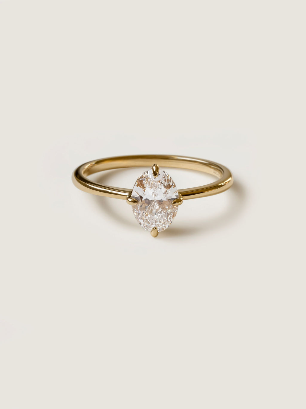1 CT - 3 CT Oval Cut Lab grown Diamond Solitaire Engagement Ring