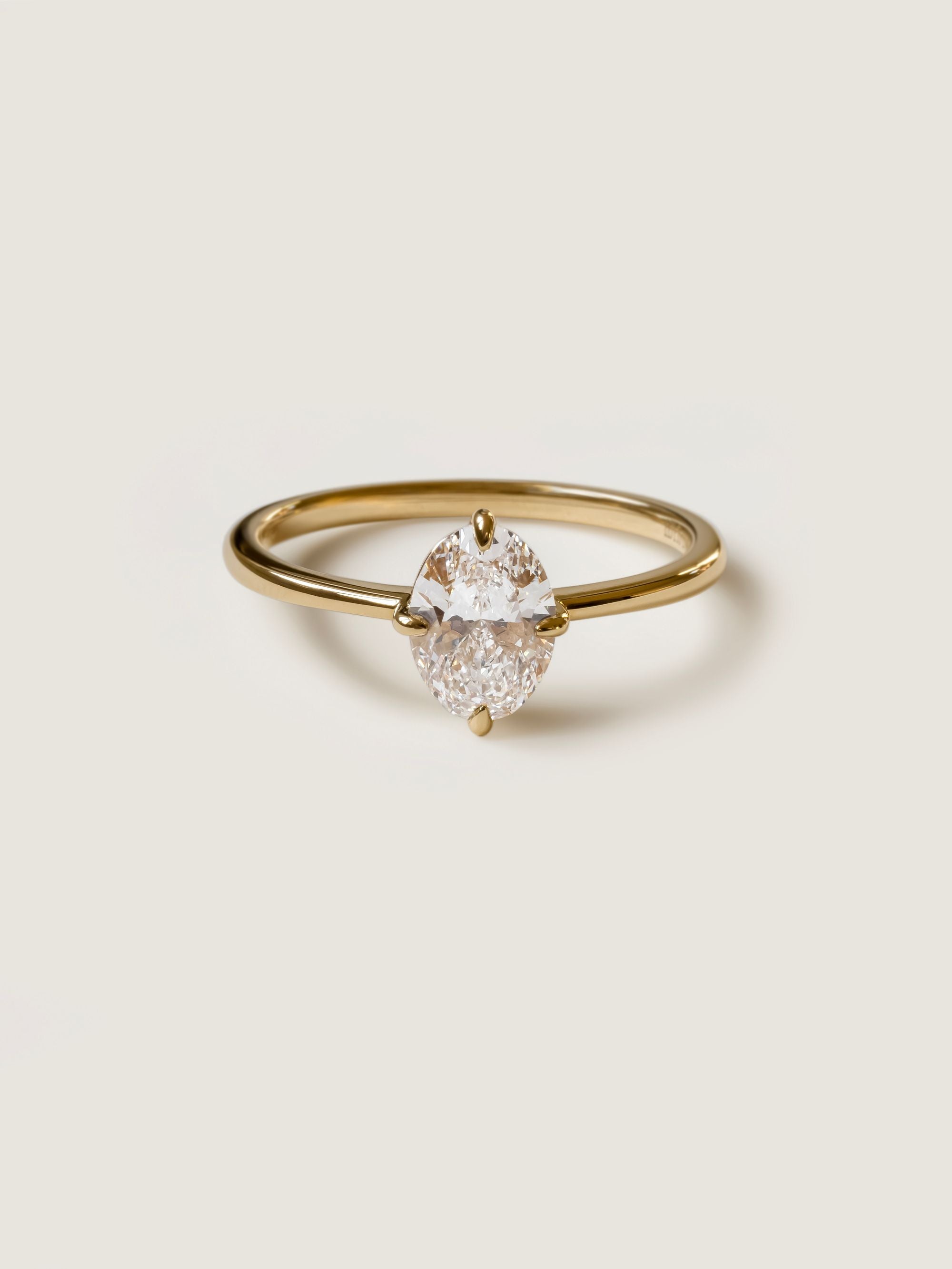 1 CT - 3 CT Oval Cut Lab grown Diamond Solitaire Engagement Ring