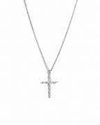 0.3 TCW Marquise Moissanite Diamond Cross Pendant Necklace