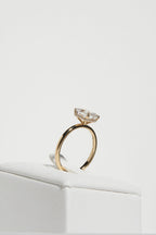 1.5 CT - 2.5 CT Emerald Cut Hidden Halo Moissanite Engagement Ring