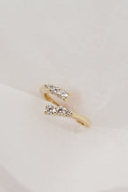 0.6 TCW Round Moissanite Open Pave Wedding Band