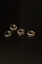 0.28 TCW Round Moissanite Double Band Half Eternity Wedding Band