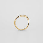 0.2 TCW Round CVD Diamond Curved Pave Wedding Band