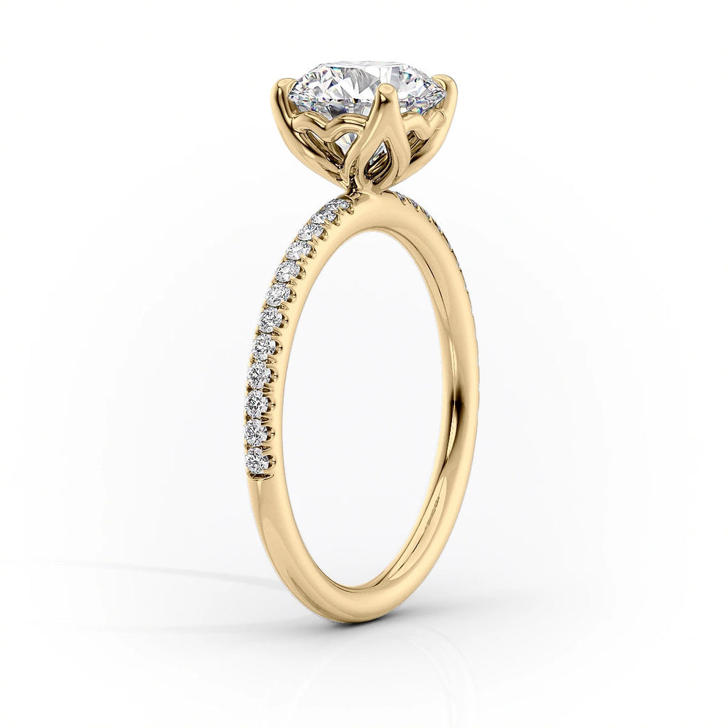 2 CT - 3 CT Oval Cut Pave Moissanite Engagement Ring