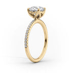 2 CT - 3 CT Oval Cut Pave Moissanite Engagement Ring