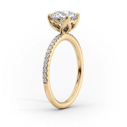 2 CT - 3 CT Oval Cut Pave Moissanite Engagement Ring