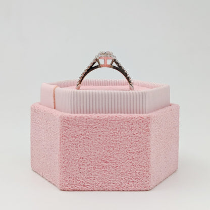 0.6 CT Heart Cut Halo Pave Setting Moissanite Engagement Ring