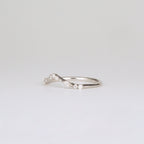 0.12 TCW Round & Pear CVD Diamond Curved Scattered Wedding Band