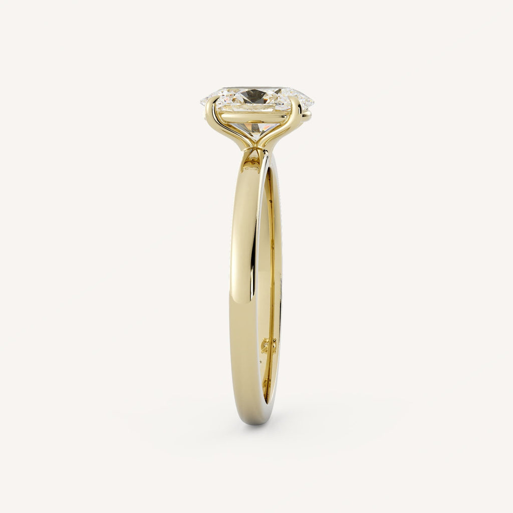 1.75 CT - 2.75 CT Oval Cut Lab grown Diamond Solitaire Engagement Ring