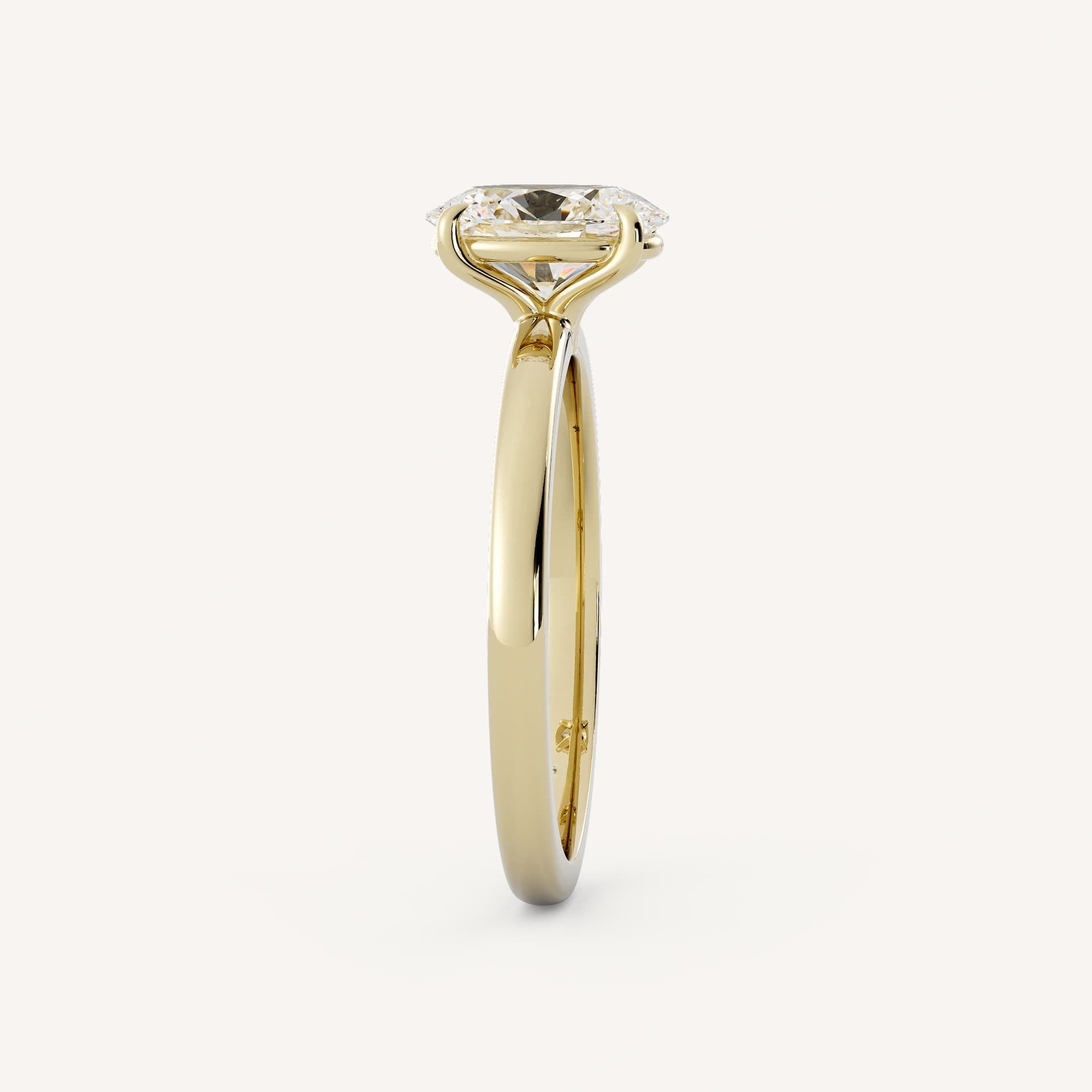1.75 CT - 2.75 CT Oval Cut Lab grown Diamond Solitaire Engagement Ring