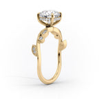 2 CT - 2.5 CT Marquise Cut Hidden Halo Milgrain Moissanite Engagement Ring