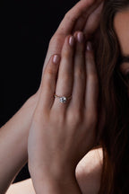 1.5 CT Round Cut Twisted Pave Style Moissanite Engagement Ring
