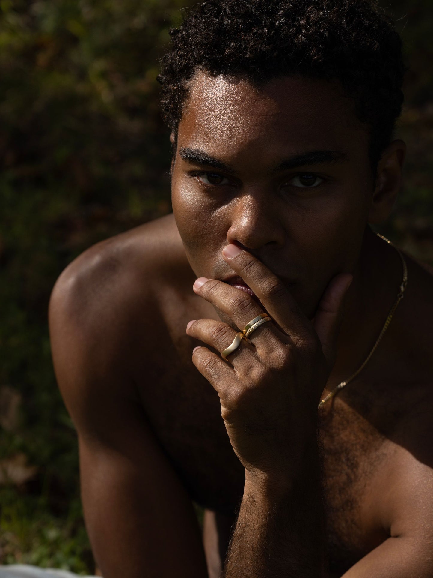 Curved Wave Style Wedding Band For Men