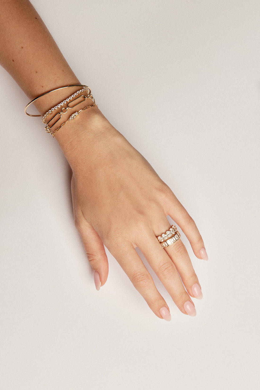 1.1 TCW Oval Moissanite Half Eternity Wedding Band