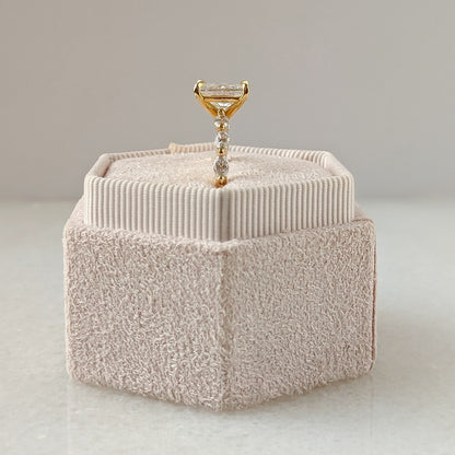 2 CT Elongated Cushion Cut Pave Dainty Style Moissanite Engagement Ring