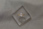 1 CT - 3 CT Oval Cut Lab grown Diamond Twisted Solitaire Engagement Ring