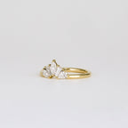 0.45 TCW Marquise, Tapered Baguette & Pear CVD Diamond Chevron Crown Wedding Band
