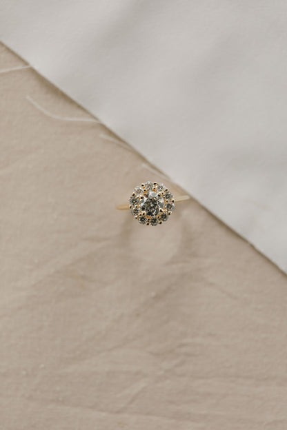 1 CT - 1.25 CT Round Cut Lab grown Diamond Halo Engagement Ring