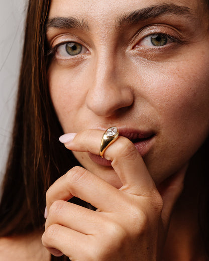 2.18 CT Marquise Cut Lab grown Diamond Flush Setting Engagement Ring