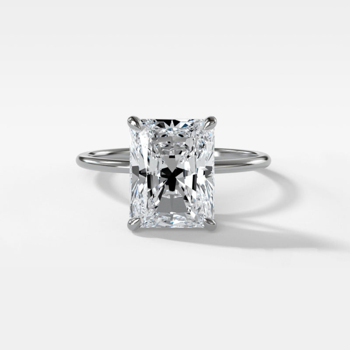 1 CT - 3 CT  Radiant Cut Lab grown Diamond Solitaire Engagement Ring