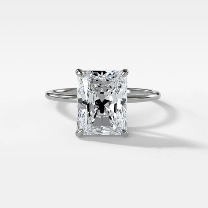 1 CT - 3 CT  Radiant Cut Lab grown Diamond Solitaire Engagement Ring