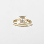 1.27 CT - 3.27 CT Asscher Cut Lab grown Diamond Channel Setting Engagement Ring
