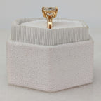 2.5 CT Elongated Cushion Cut Split Shank Solitaire Moissanite Engagement Ring
