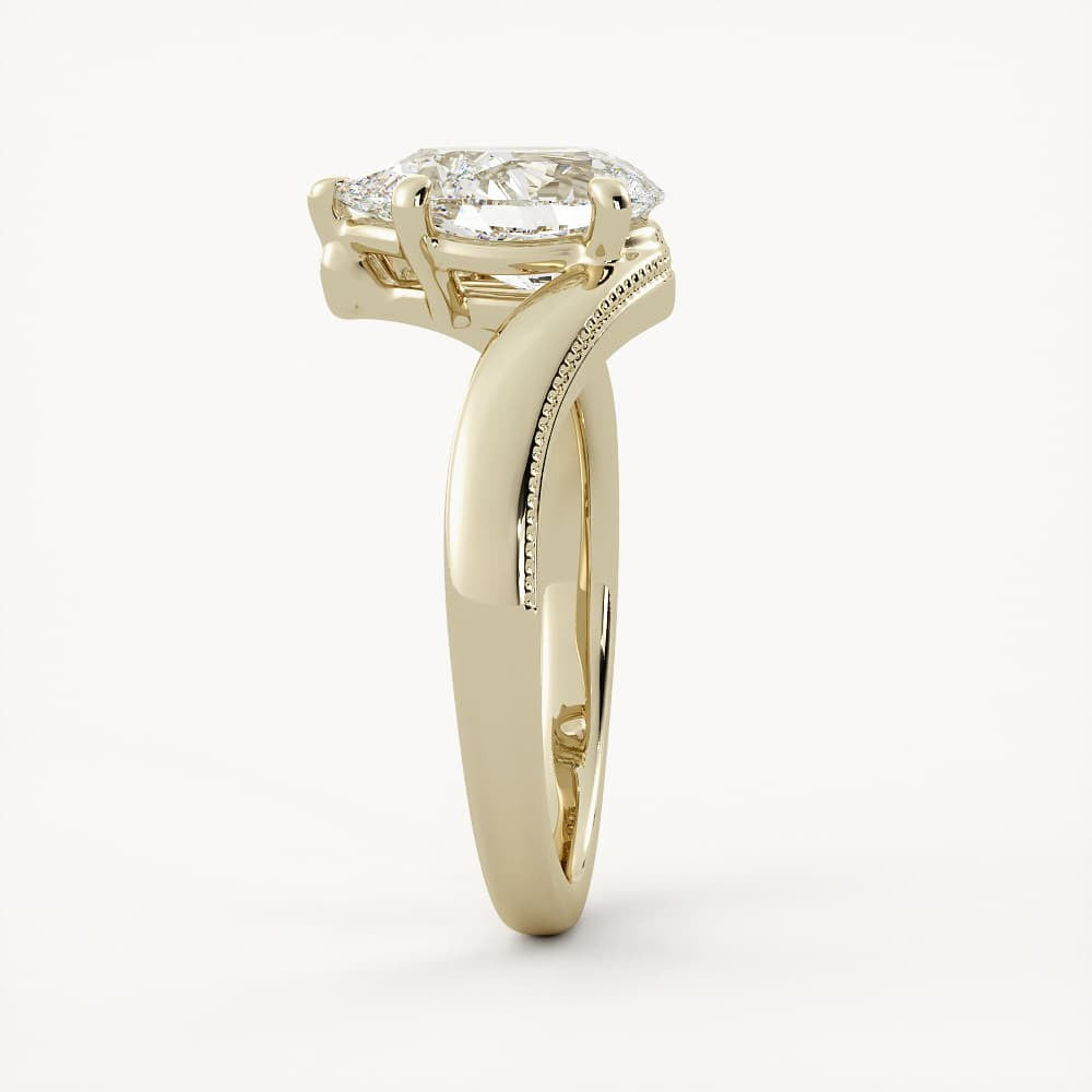 1.25 CT - 2.25 CT Pear Cut Lab grown Diamond Solitaire Engagement Ring